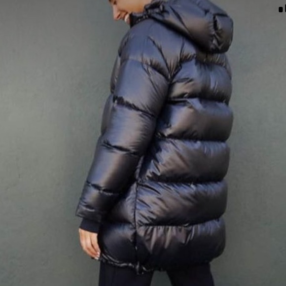 Black Super Puff Mid Length Jacket - Picture 7 of 7